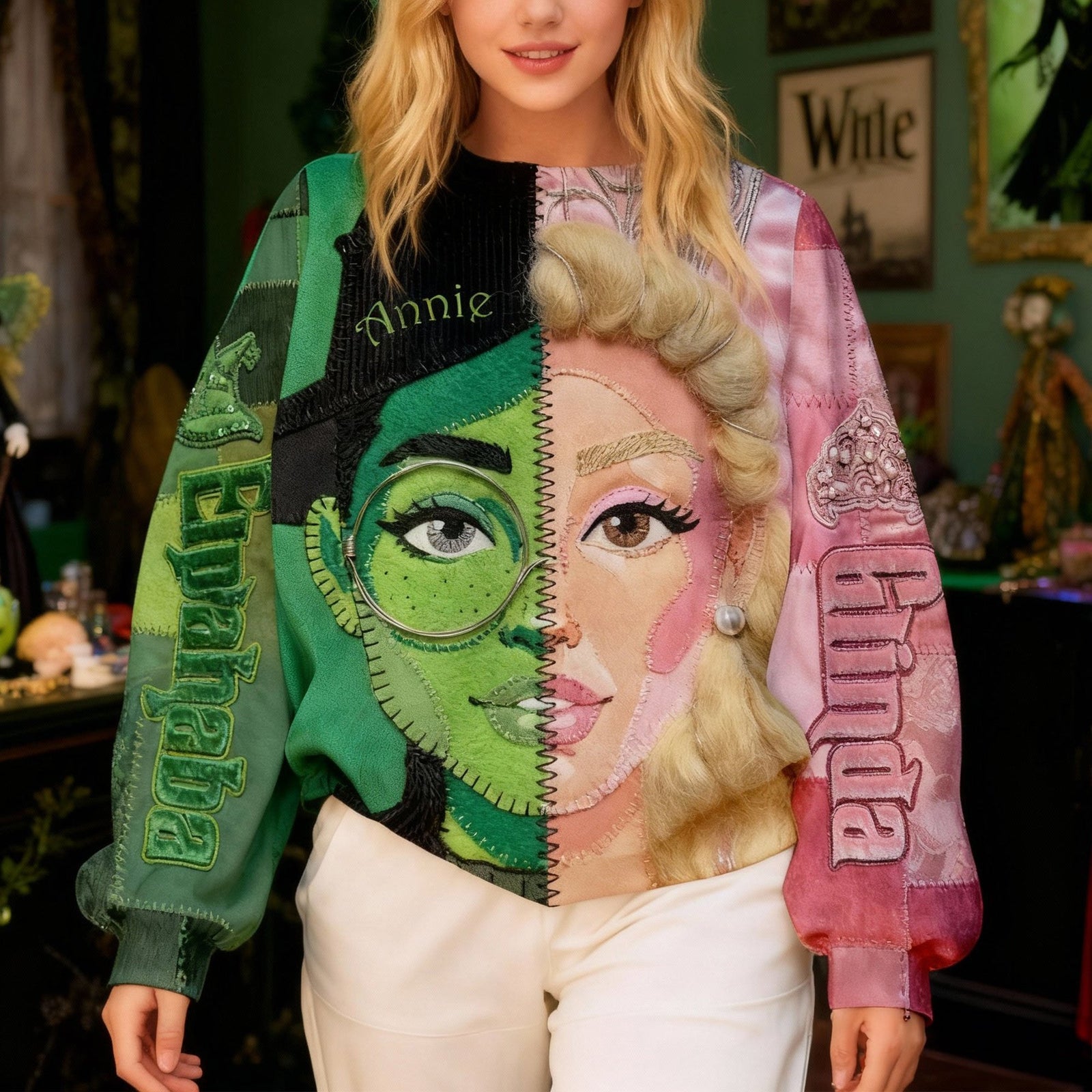 Two Sides Of Magic Patchwork Shirt - Personalized Gift For Witch Lovers 01HULU231225