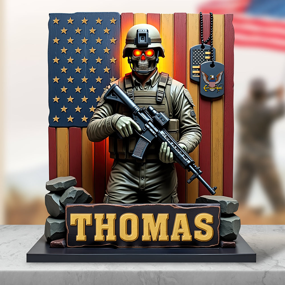 Veterans Military Plaque- Personalized Gifts For Veteran 04toqn170425 - Shaped Plaques - GoDuckee