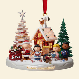 Books Lovers Acrylic Christmas Ornament - Personalized Gift For Book Lovers 04pata111125