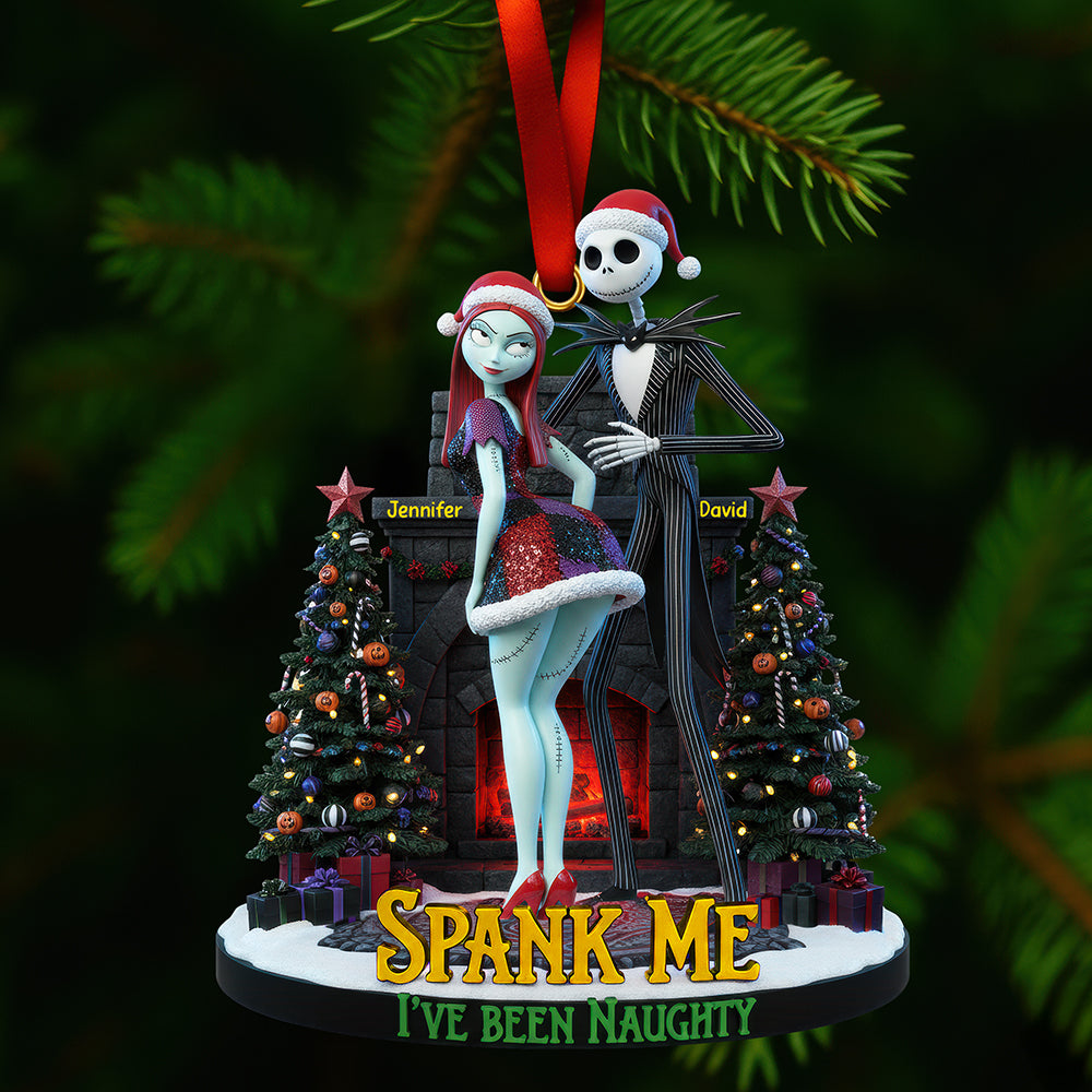 Naughty Couple Christmas Ornament - Personalized Gifts For Couple 02pgqn180925