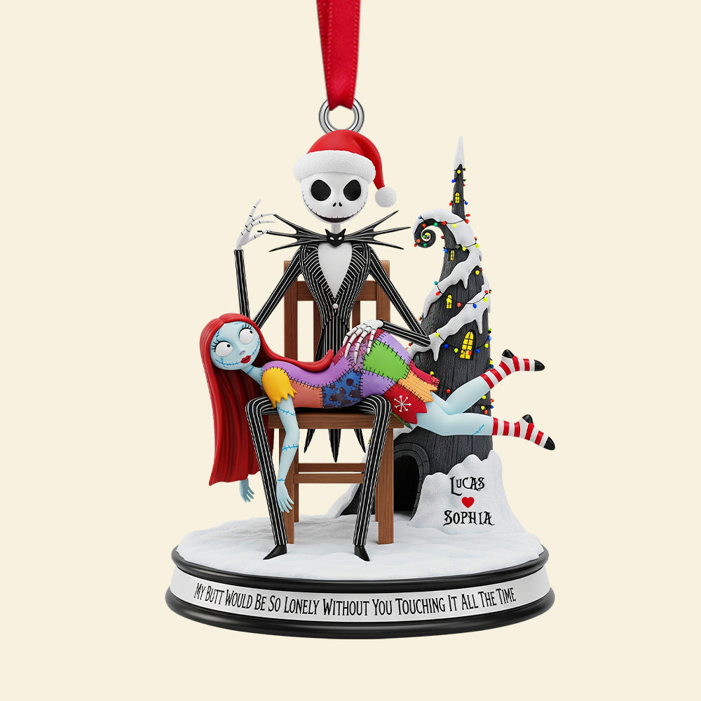 Personalized Gifts For Christmas,  The Ghost & The Rag Doll Couple Acrylic Ornament 02natn090925
