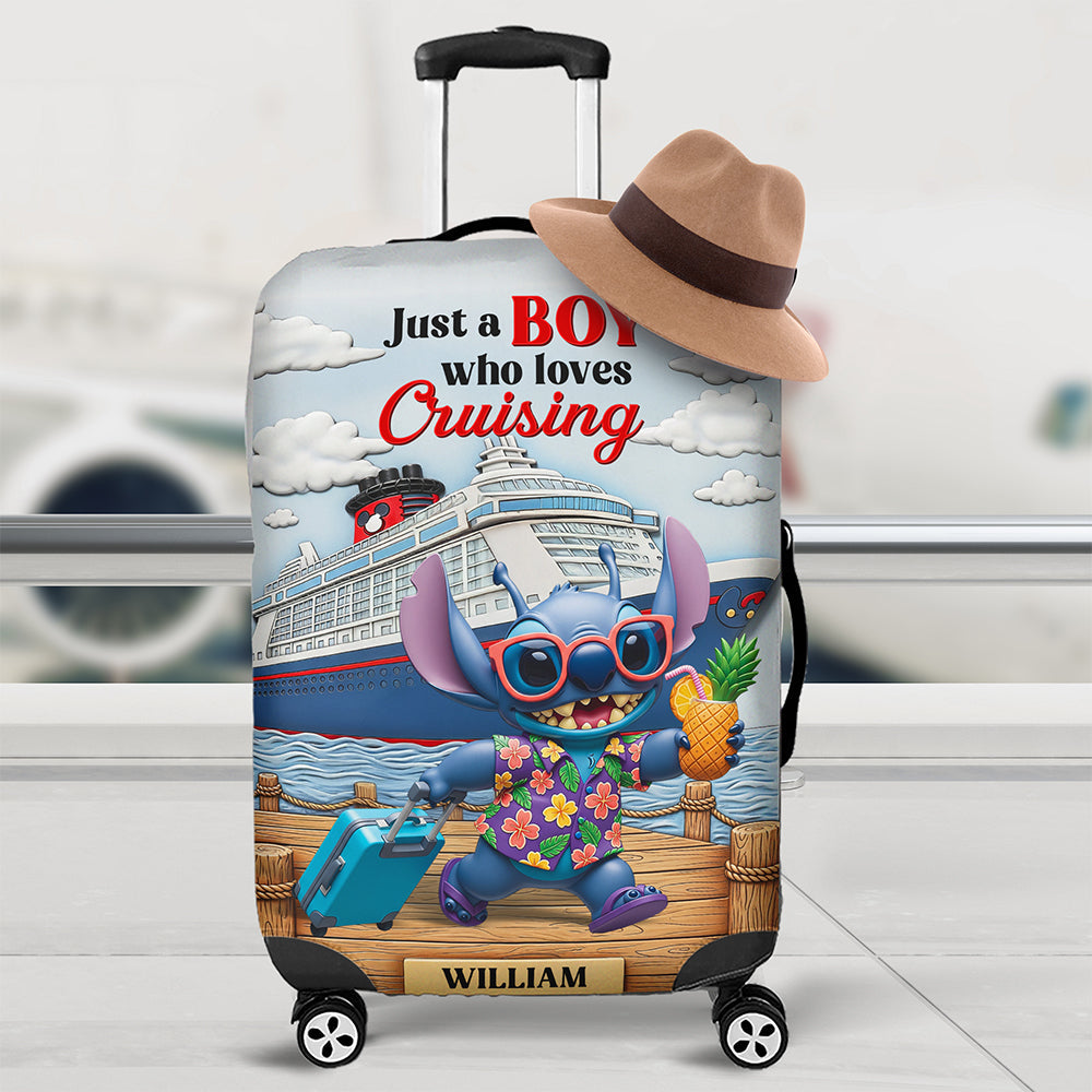 Cruising Couple Luggage Cover - Personalized Gifts For Couple 01NAQN200625-Homacus