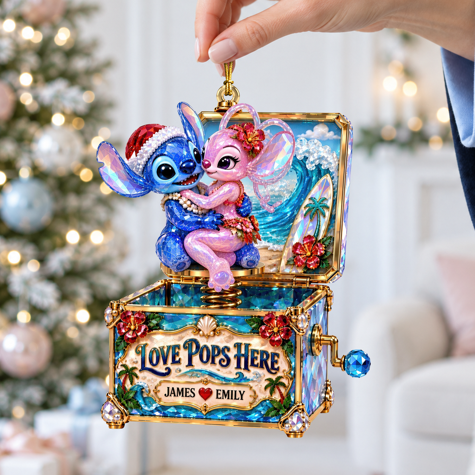 Love Pops Here Christmas Couple Ornament - Personalized Gifts For Couple 08haqn191026