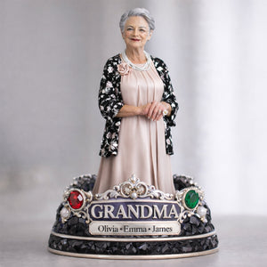 Cherished Grandma Shaped Plaque - Personalized Custom Photo Gift For Grandma 01TOTN180326