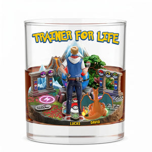 Champion Trainer Round Glass - Personalized Gifts For Anime Lovers 01OHTN090626