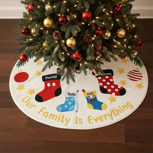 Holiday Stockings Quilted Tree Skirt - Personalized Gifts For Family 04naqn100925