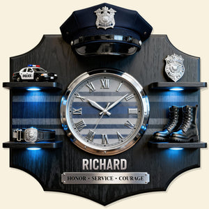 Police Appreciation Acrylic Clock – Personalized Gifts For Police Officers 01toqn271225