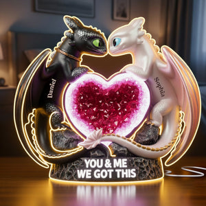 Heartflow Together Acrylic Light Box - Personalized Gift For Couples 05PGLU271125