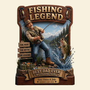 Fishing Legend Acrylic Plaque - Custom Photo Gifts For Fishing Dads 04tydt300426