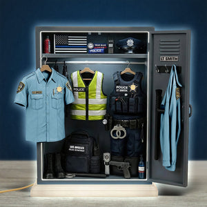 Police Personal Locker Light Box, Personalized Gifts For Police Office, Sheriff, Detective,... 01qhqn221225