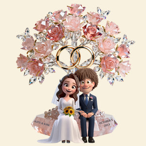 Wedding Couple Acrylic Plaque - Personalized Gifts For Couples 01natn221225