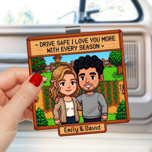 Drive Safe Acrylic Car Visor Clip – Custom Photo Gifts For Couple 02naqn241225
