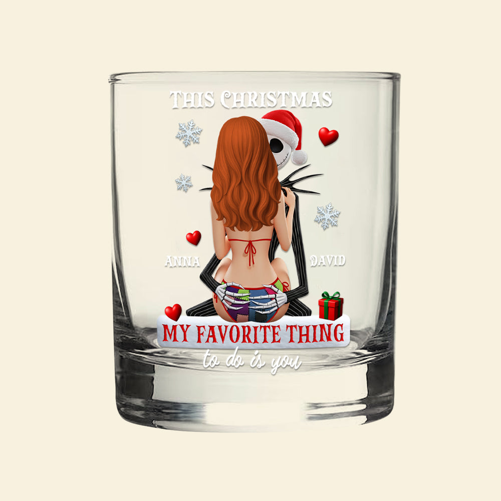Personalized Christmas Gifts For Drinking Lover Couple Glass 04natn100925 You're My Favorite