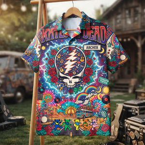 Grateful Dead Psychedelic Eclectic Melody Hawaiian Shirt - Personalized Gifts For Rock Lovers 03huta070726