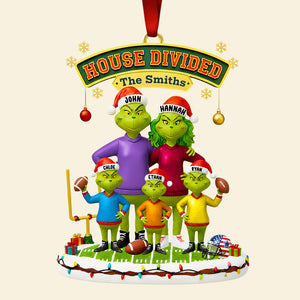 House Divided Family Christmas Ornament Personalized Gifts For Family 02HUDT031025