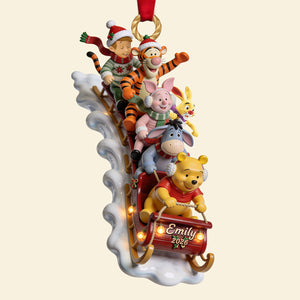 Jolly Snow Ride Acrylic Ornament, Personalized Gifts For Christmas 03qhta040926