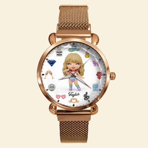Slay Girl Mesh Strap Quartz Watch Personalized Gifts For Fans 02NADT180725
