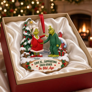 Fun Old Couple Acrylic Ornament - Personalized Gifts For Couple 07qhtn121026