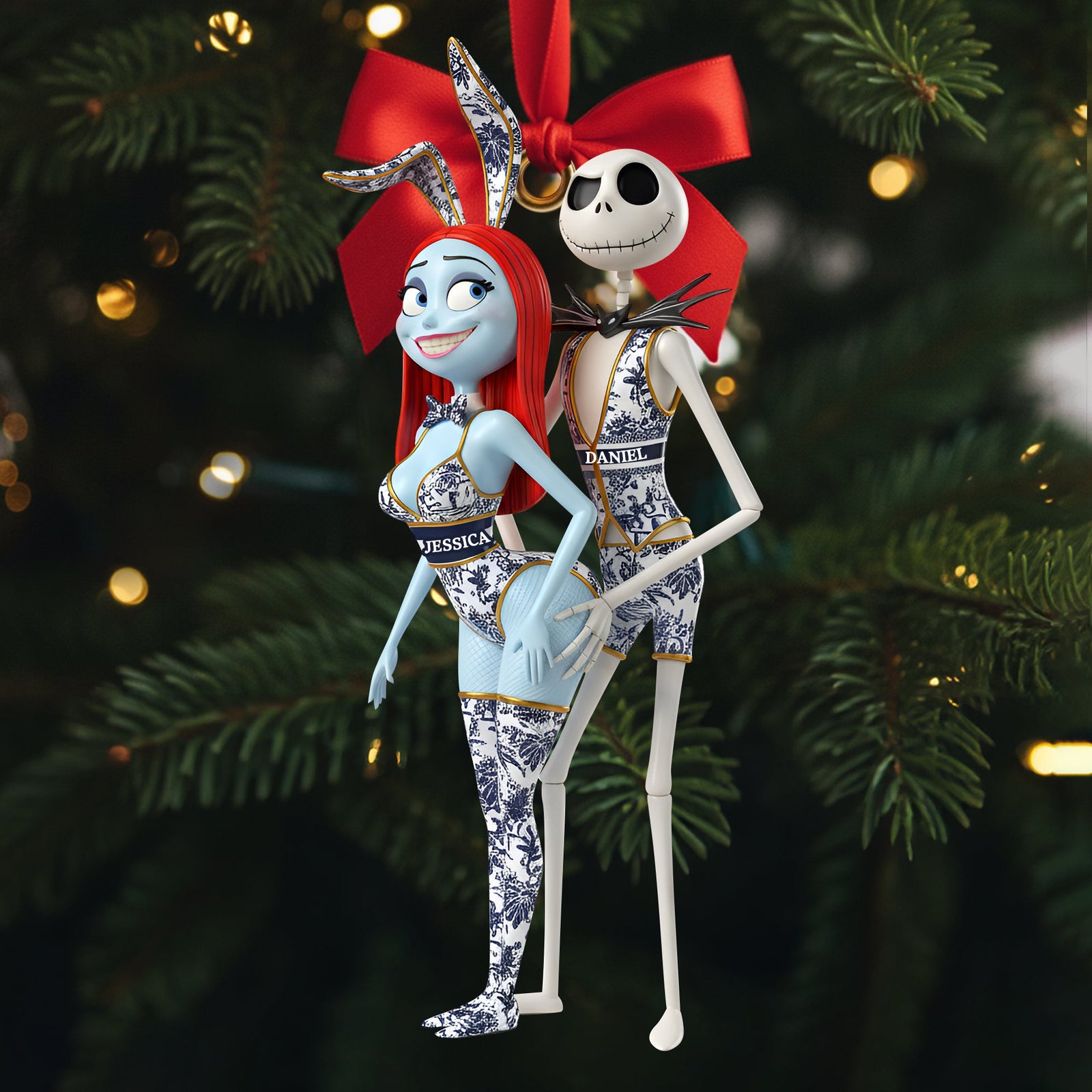 Playful Couple Christmas Ornament - Personalized Funny Gifts For Couple 06OHLU041025