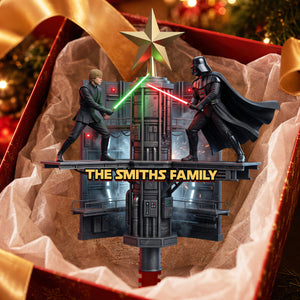 A New Christmas Adventure Acrylic Tree Topper - Personalized Gifts 02NADT110826