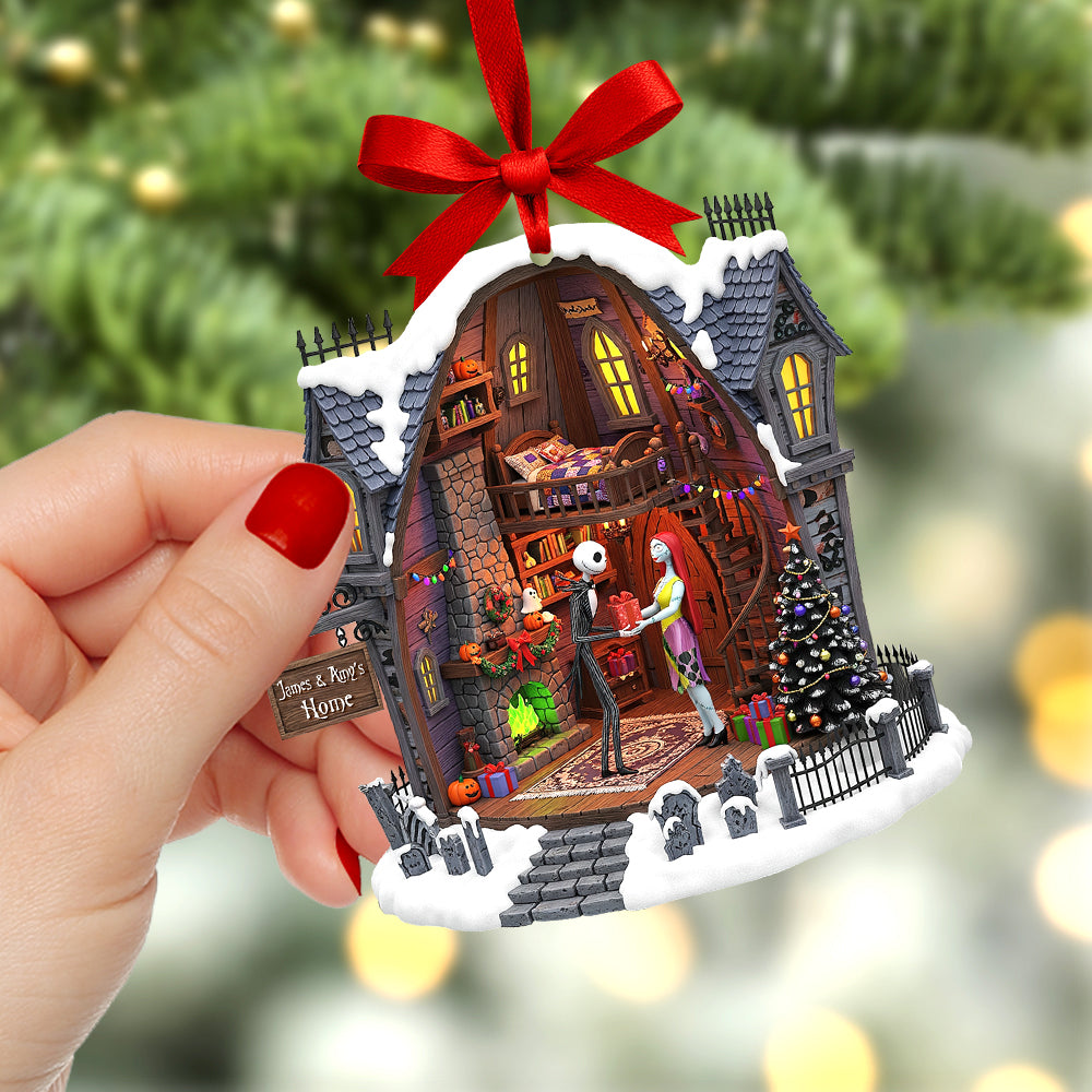 Spooky Love Christmas Ornament – Personalized Gifts For Couple 04pgqn110825