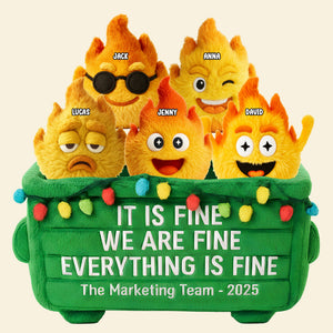 Personalized Funny Gifts For Coworkers Dumpster Fire Shaped Pillow 03natn151125