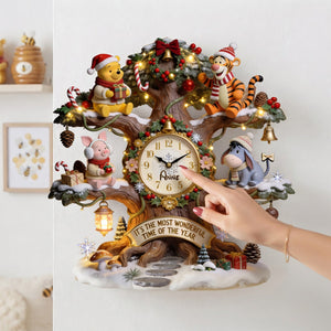 Cozy Winter Tree Acrylic Hanging Wall Clock - Personalized Gifts For Christmas 07pglu050826