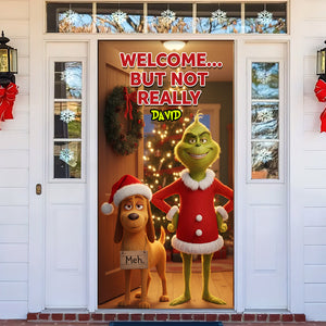 Funny Welcome Door Cover - Personalized Gift For Christmas 08KILU011125