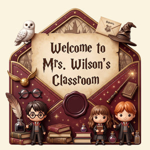 Welcome To The Classroom Acrylic Sign - Personalized Gifts For Teachers 03natn300726