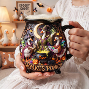 Funny Goose Cauldron Mug - Personalized Gifts For Halloween 04tolu180826