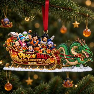 Warriors And Magical Creature Pulling A Christmas Sleigh Acrylic Ornament - Personalized Christmas Gifts 08ohlu091026