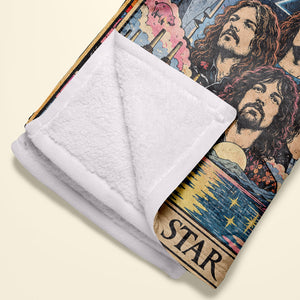 Pink Floyd Tarot Card Blanket - Personalized Gifts For Music Lovers 04huta281026