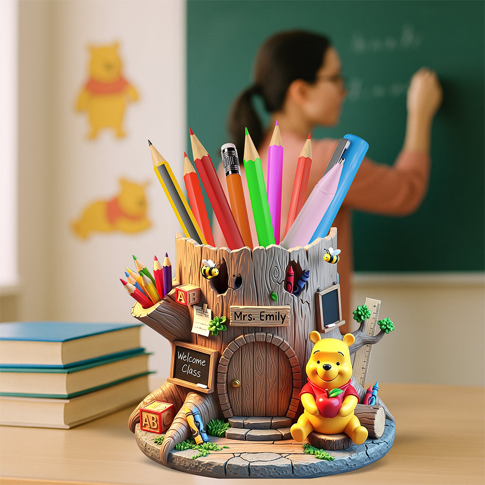 Back To School Wooden Pen Holder – Personalized Gifts For Teacher 05toqn280725