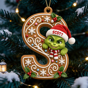 Whimsical Character Initial Alphabet Ornament - Personalized Gift  For Christmas 04HUDT100926
