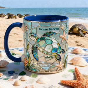 Ocean Breeze Turtle Coffee Accent Mug - Personalized Gift For Turtle Lovers 03HYLU210126