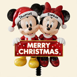 Couple Acrylic Christmas Tree Topper - Personalized Gifts For Couple 08pgdt151125