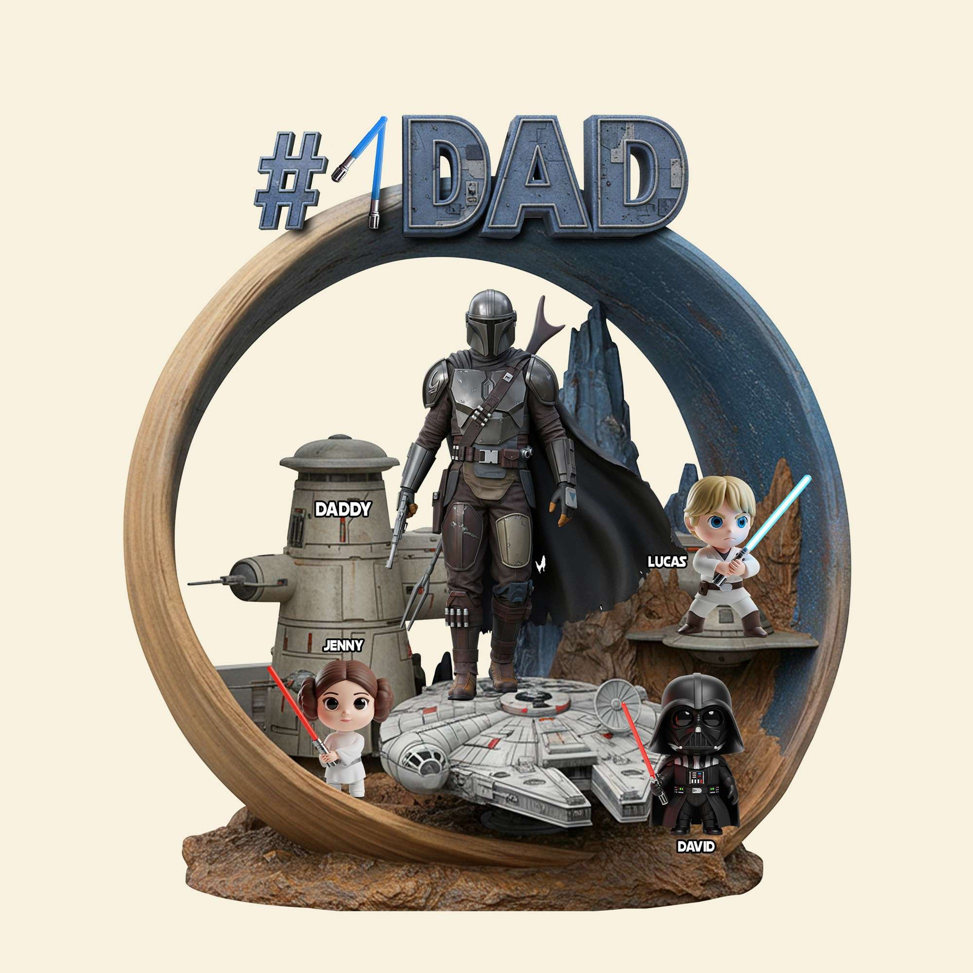 Number #1 Dad Acrylic Plaque - Personalized Gifts For Father 03QHTN250425-Homacus