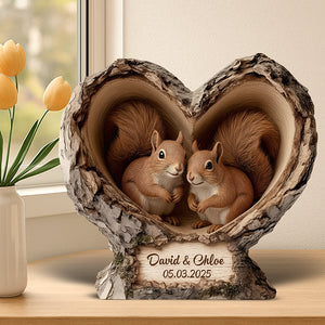 Squirrel Couple Acrylic Plaque – Personalized Gifts for Couple 04hyqn101225