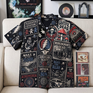 The Grateful Dead Hawaiian Shirt, Personalized Gifts For Psychedelic Rock Lovers 03qhlu030726