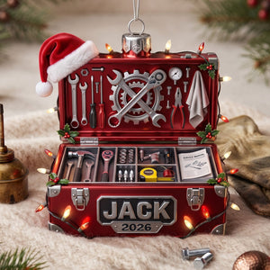 Mechanical Box Ornament - Personalized Gifts For Mechanic Christmas Ornament 09PGLU191026