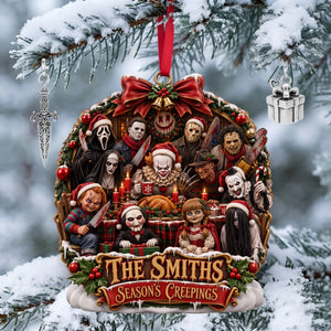 Midnight Slashers Merry Christmas Acrylic Ornament - Personalized Christmas Gifts For Horror Lovers 04halu210826