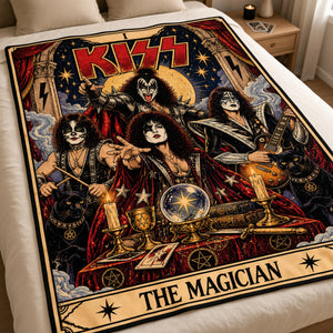 KISS Rock And Roll Tarot Card Blanket  - Personalized Gifts For Music Lovers 07HULU281026