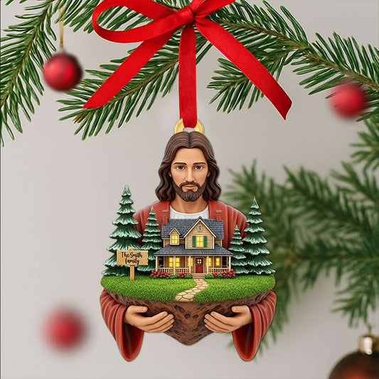 Blessed Family Christmas Ornament - Personalized Gift For Family 02TOLU130825