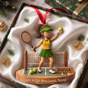 Tennis Girl Ornament - Personalized Gifts For Tennis Lover Christmas Ornament 01TTTN260926