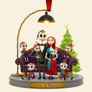 Spooky Family Christmas Ornament Personalized Gifts For Family 04OHDT241025
