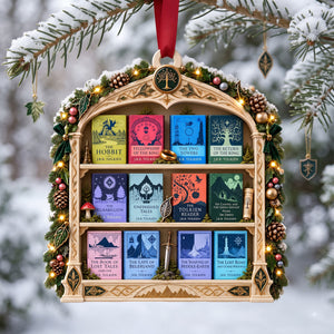Fantasy Book Collection Christmas Acrylic Ornament - Personalized Gifts For Book Lovers 01NALU071026