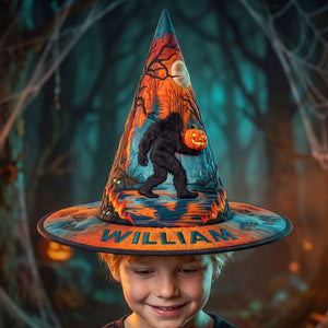 Squatching Through Halloween Quilted Witch Hat, Personalized Gifts For Bigfoot Lovers 05QHQN180826