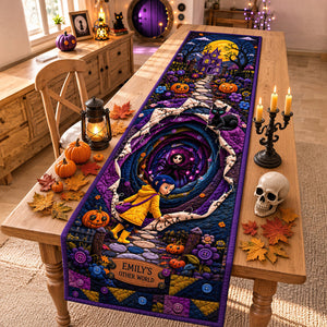 Spooky Halloween Quilted Table Runner - Personalized Gifts For Halloween 03hadt120826