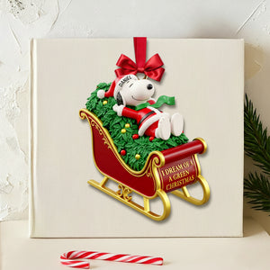 Chilling Sleigh Moment Ornament - Personalized Christmas Gifts For Stoners 08TOLU161025