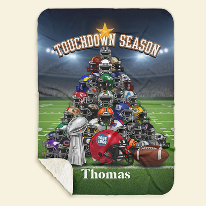 Touchdown Season Blanket Personalized Gifts For Fans 06HUDT071025